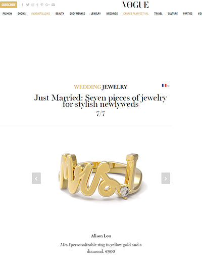 Vogue France: Mrs.I Ring