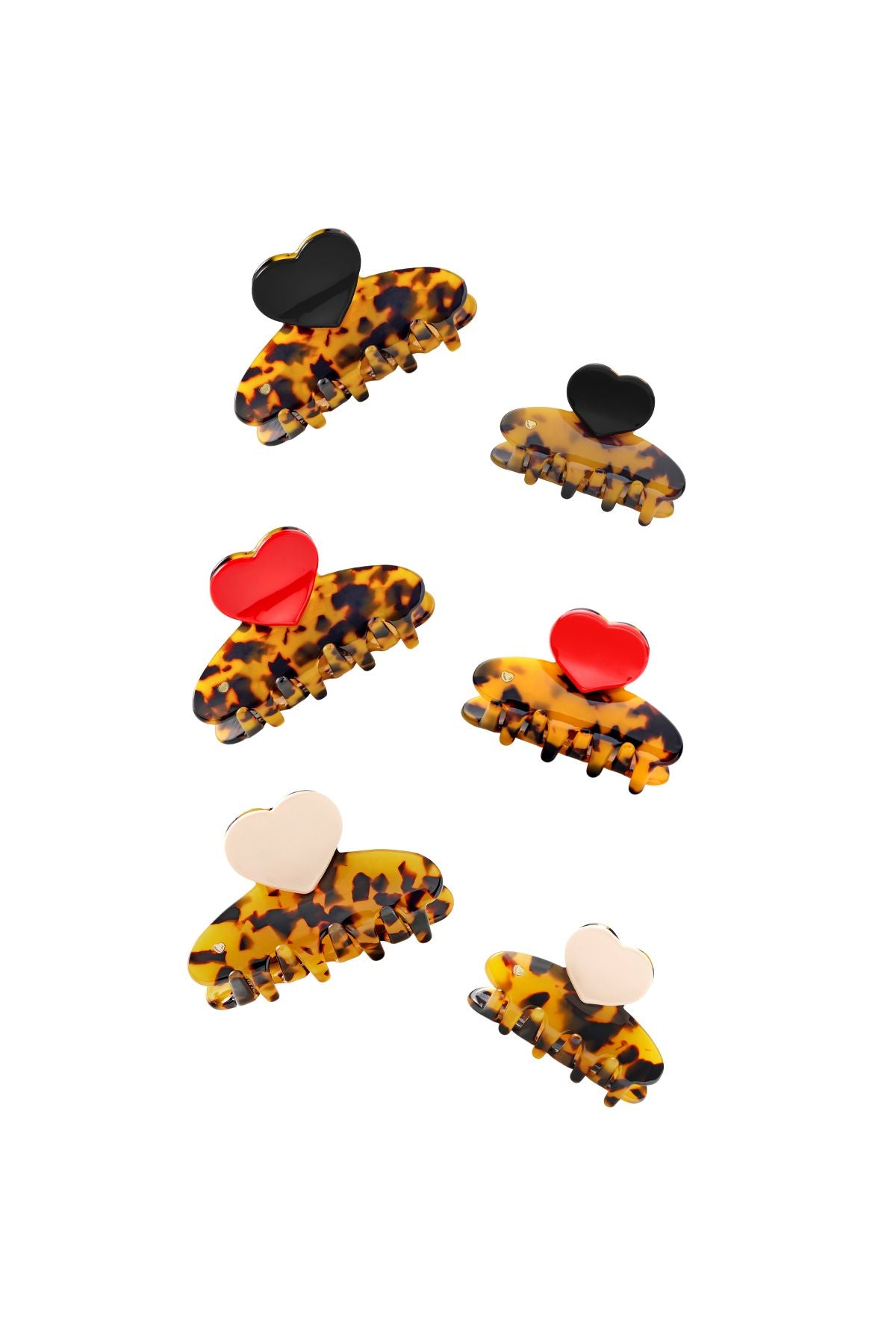 Heart Jelly Hair Clip Set