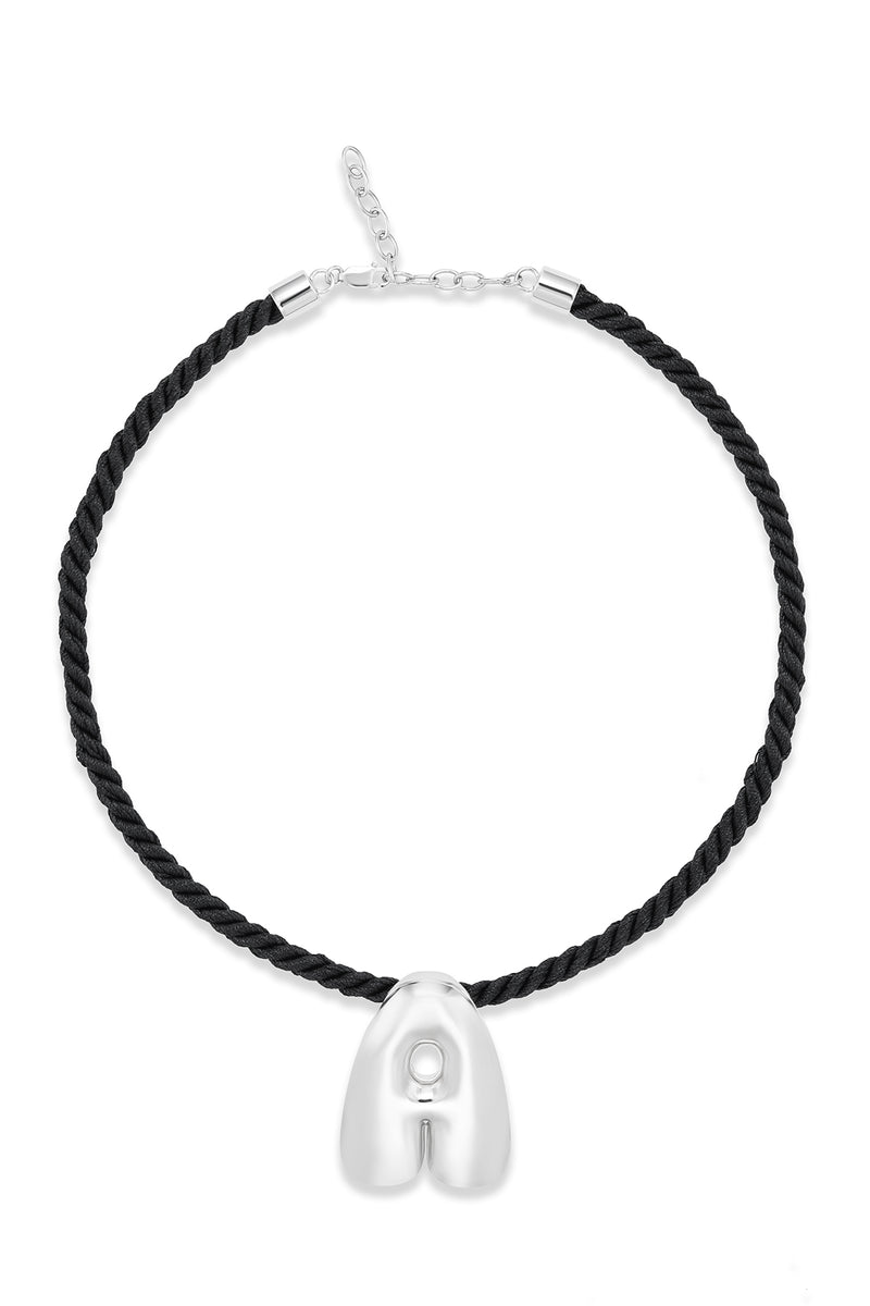 Silver Cloud Letter Necklace - Main Image