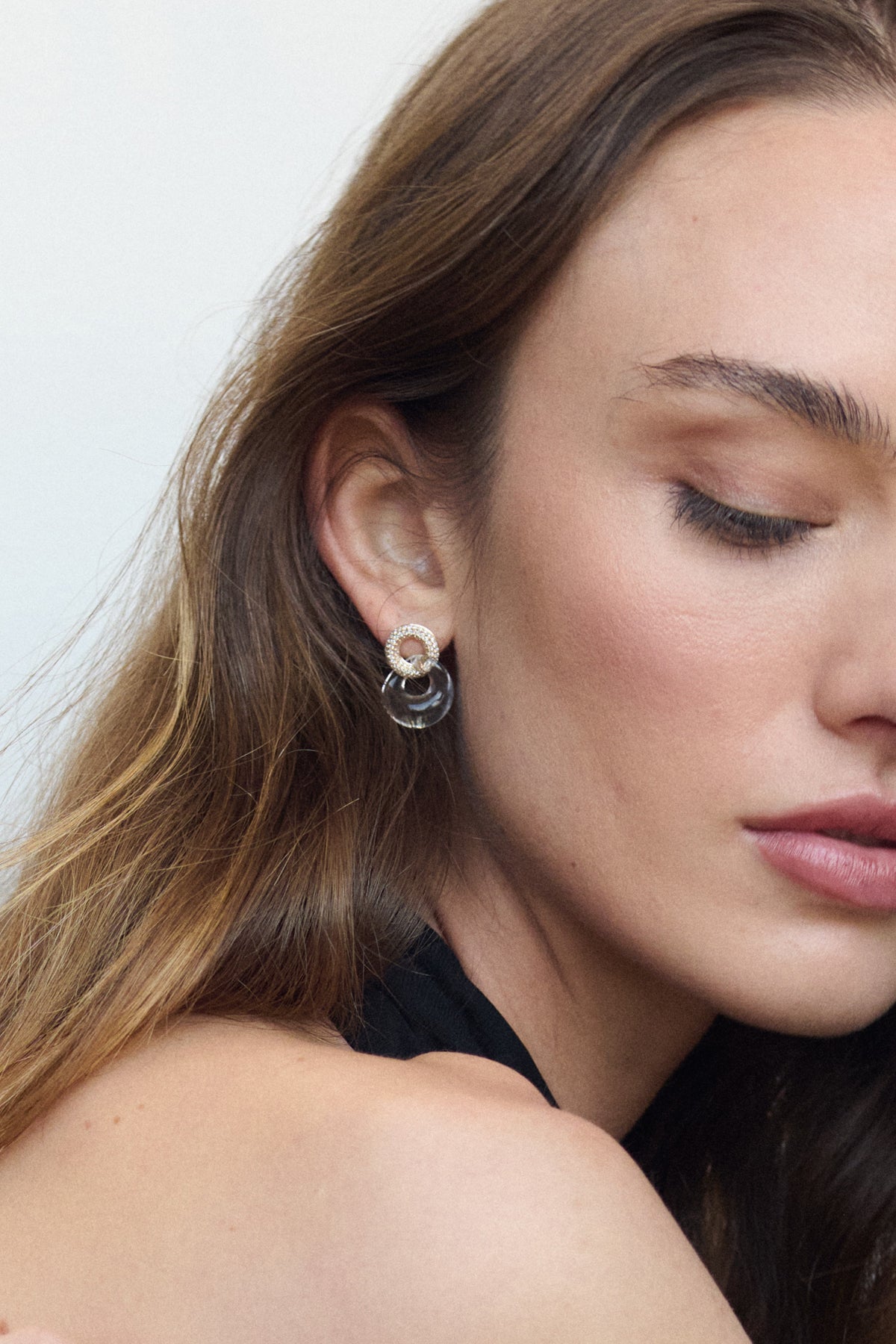 The Pave Link Earrings