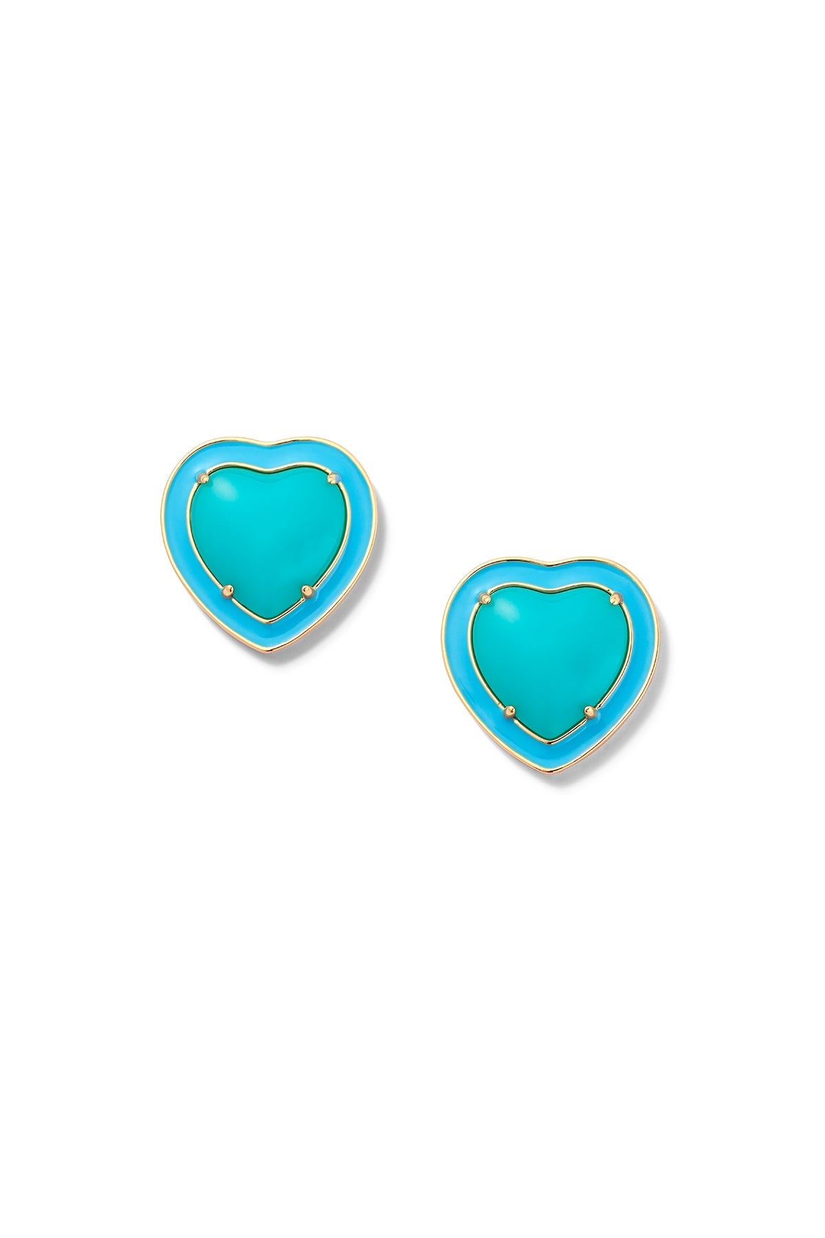 Heart Jelly Button Stud Earrings