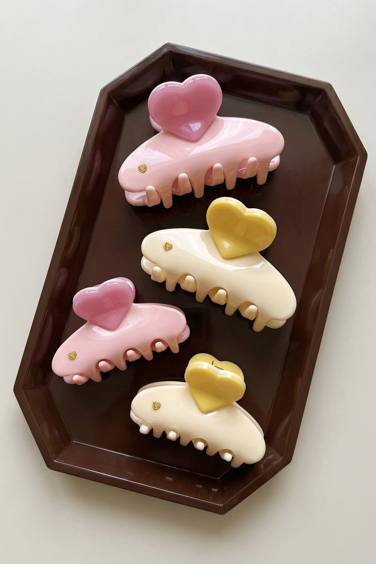 Heart Jelly Hair Clip Set