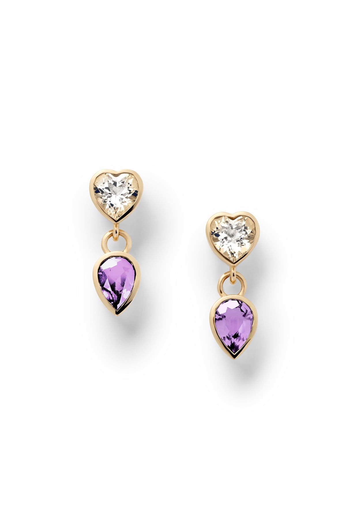 Lover + Tear Double Drop Earrings
