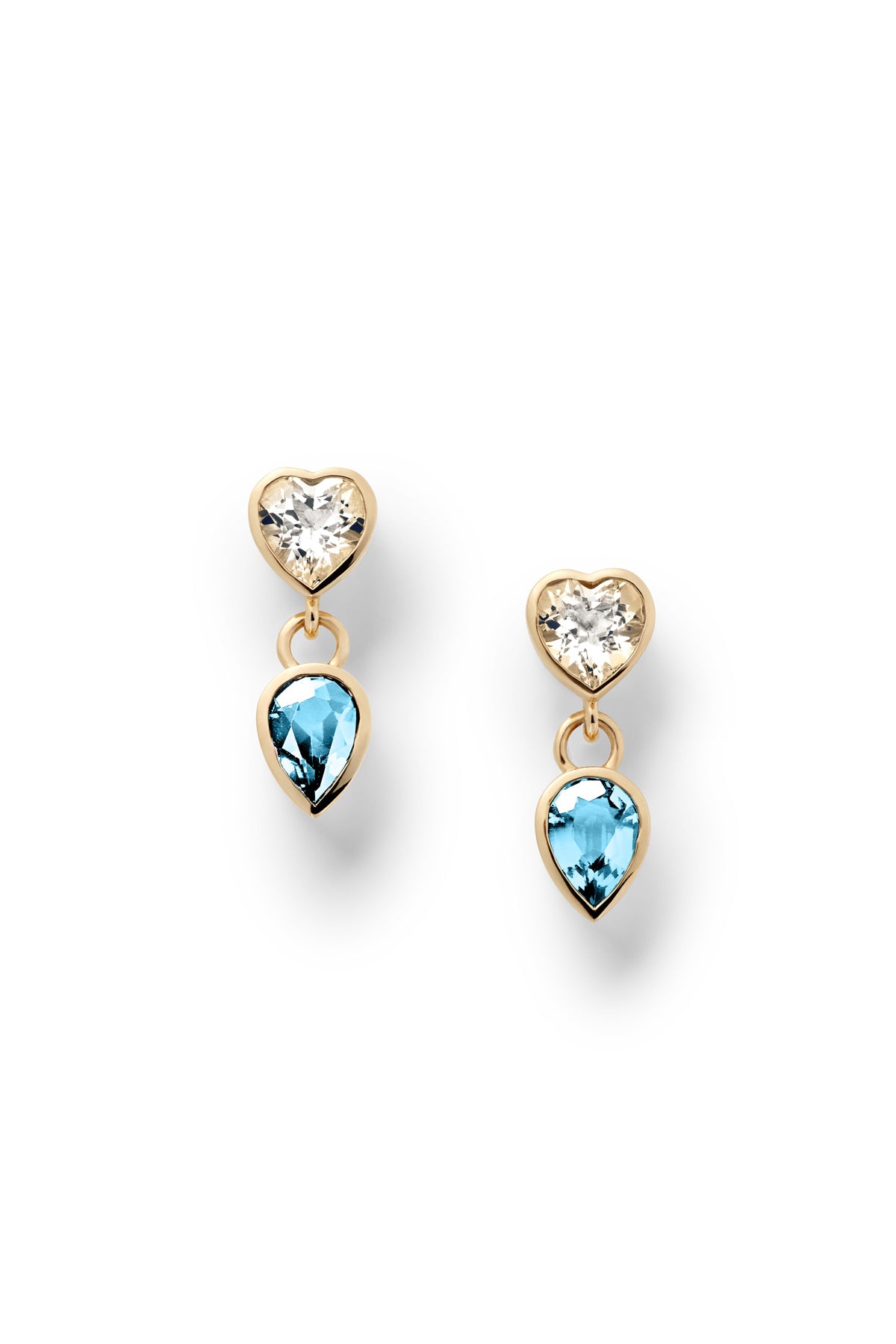 Lover + Tear Double Drop Earrings