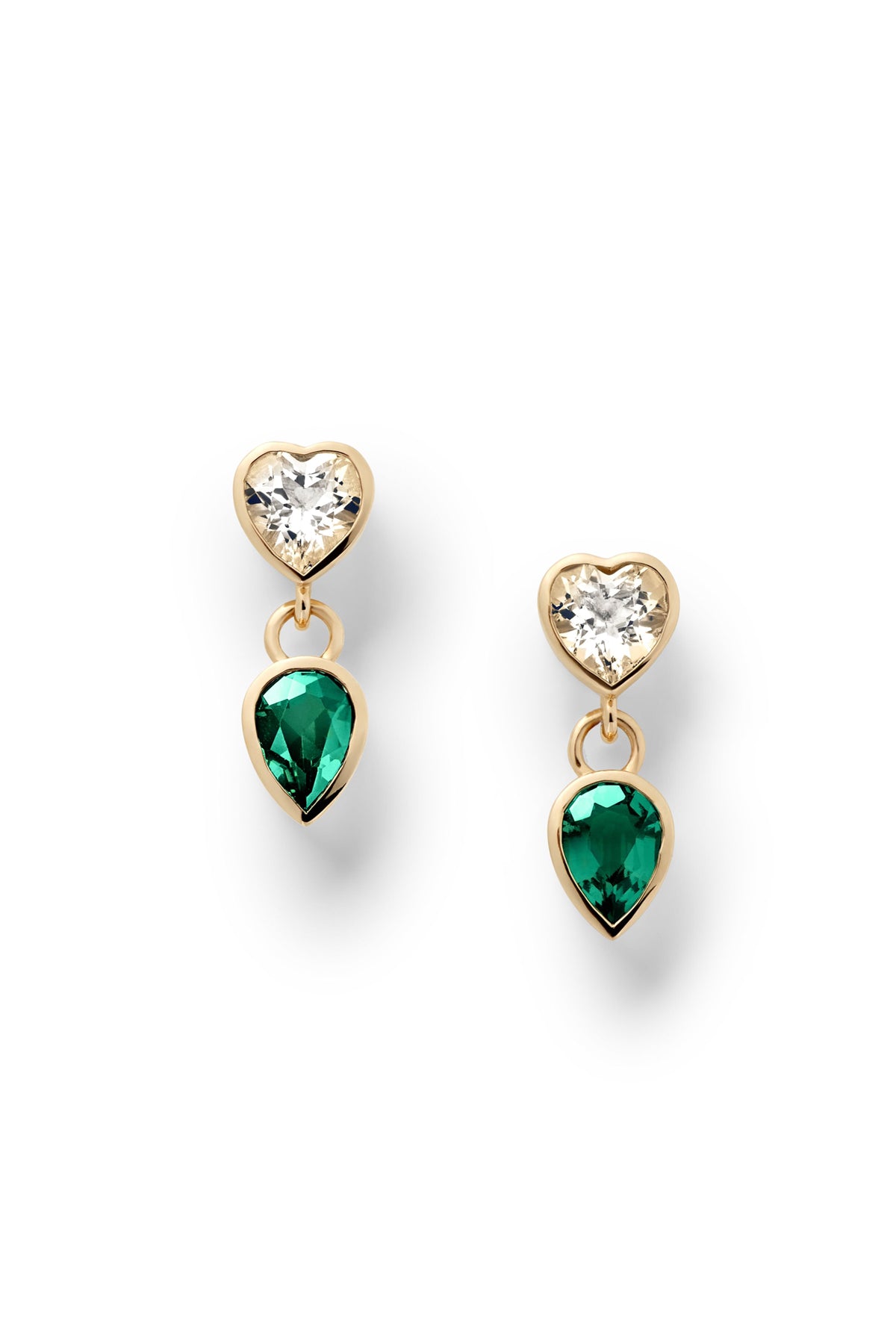 Lover + Tear Double Drop Earrings