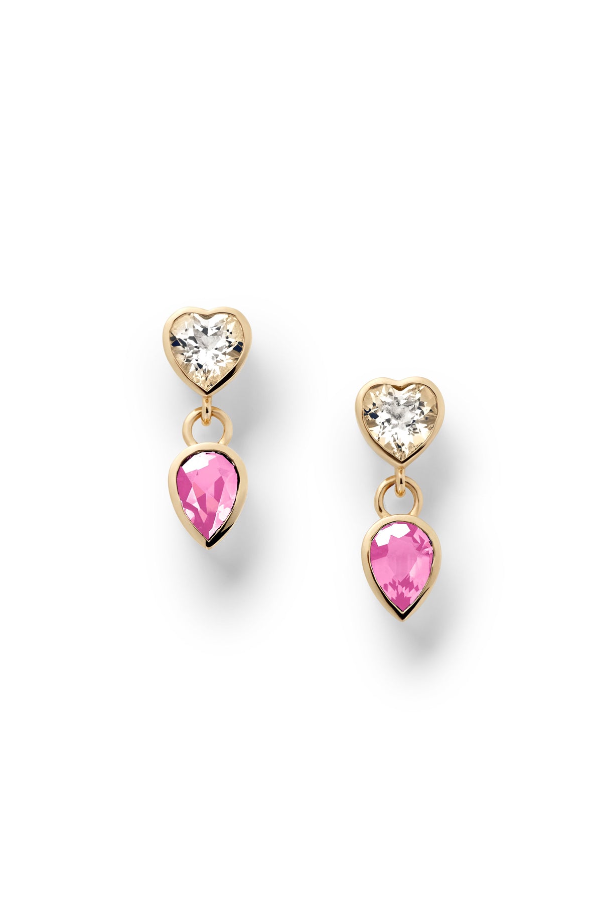 Lover + Tear Double Drop Earrings