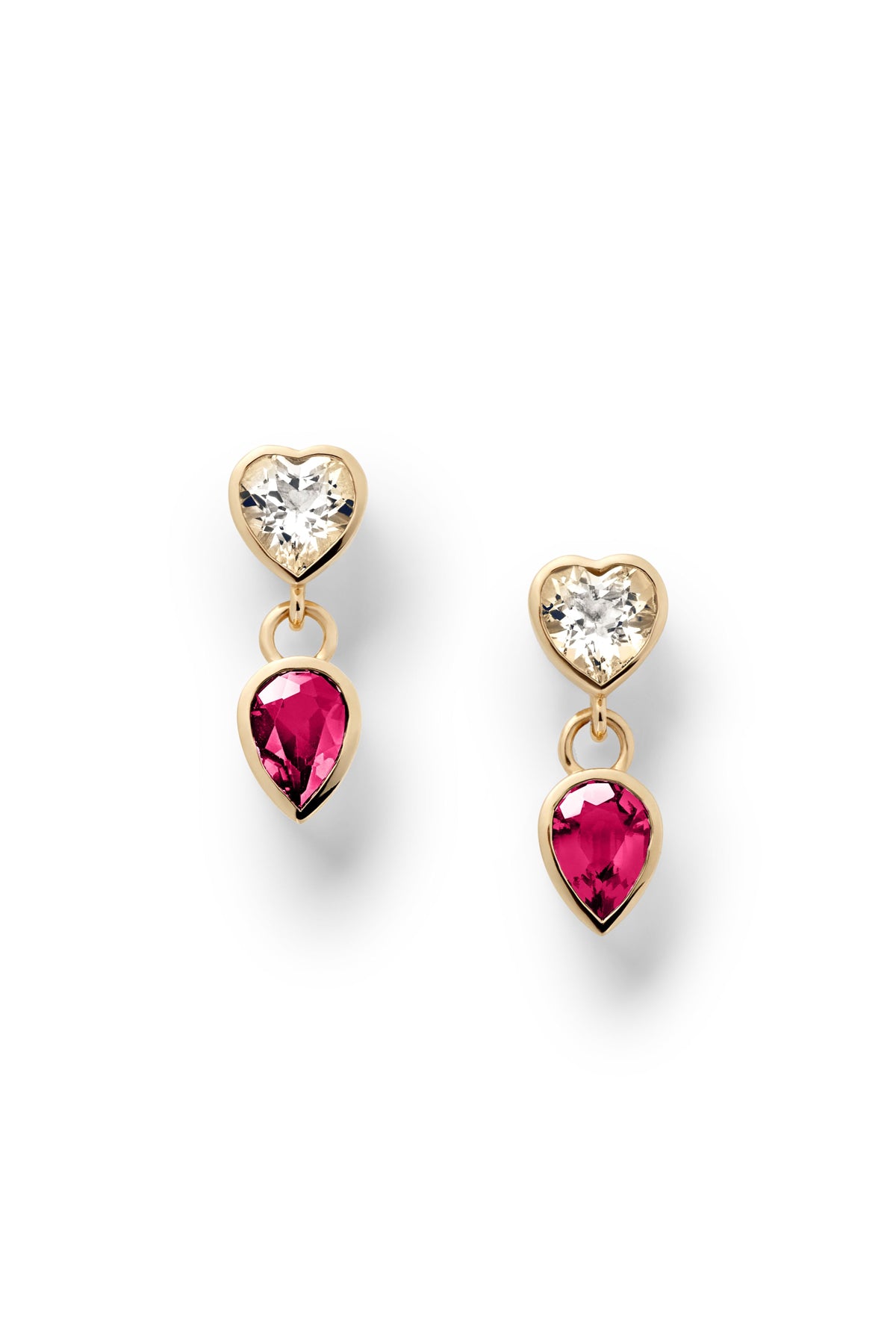 Lover + Tear Double Drop Earrings