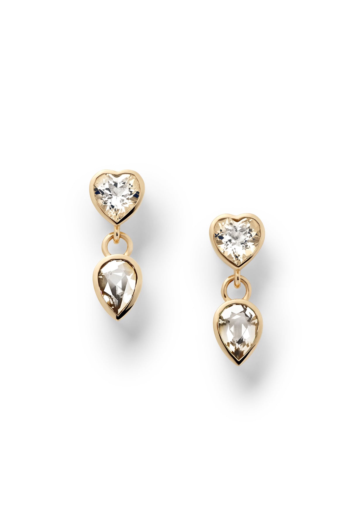 Lover + Tear Double Drop Earrings