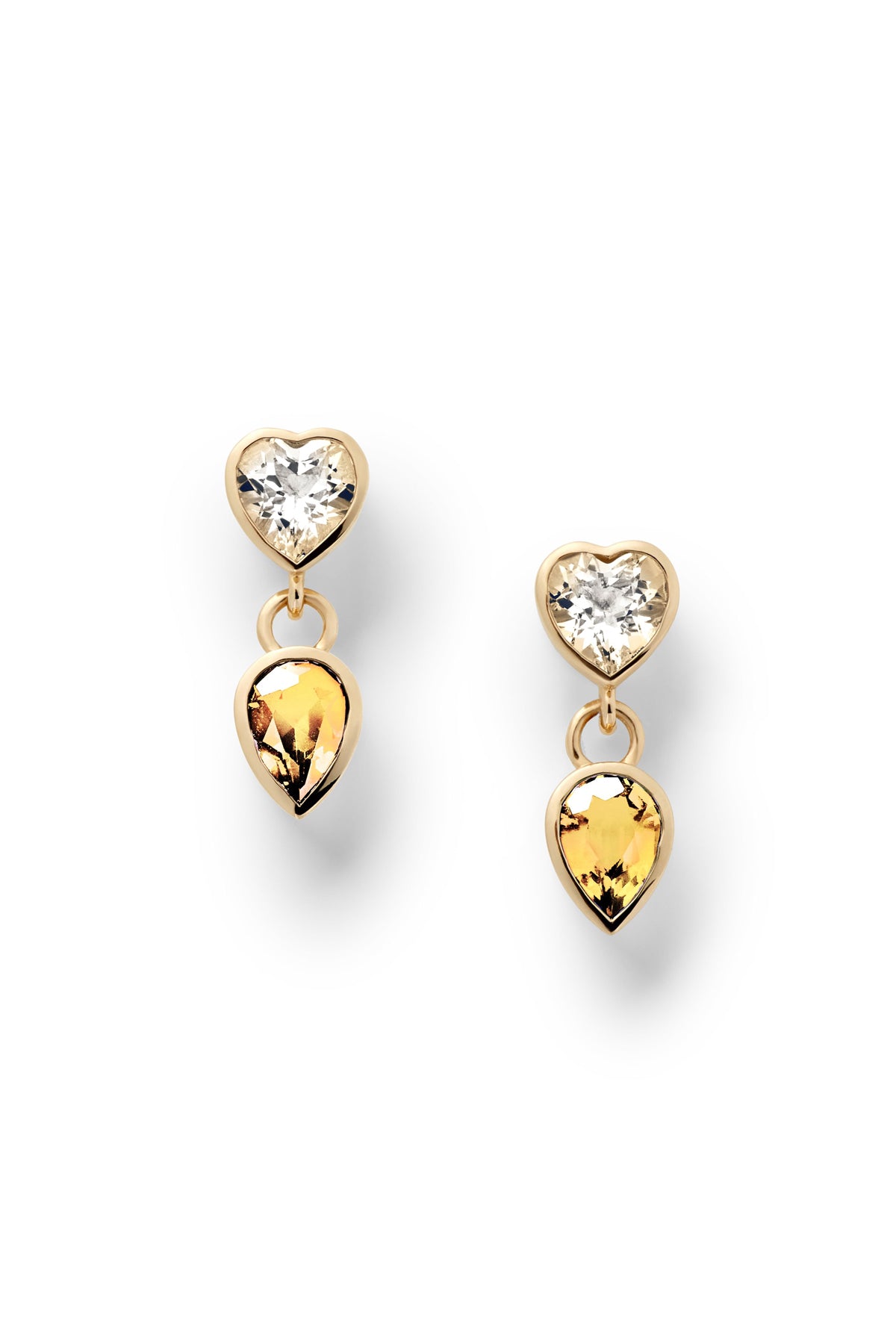 Lover + Tear Double Drop Earrings