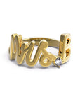 B / Yellow Gold / White Diamond
