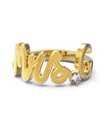 G / Yellow Gold / White Diamond