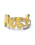 L / Yellow Gold / White Diamond