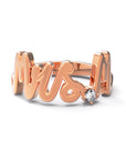 M / Rose Gold / White Diamond