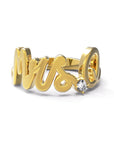 Q / Yellow Gold / White Diamond