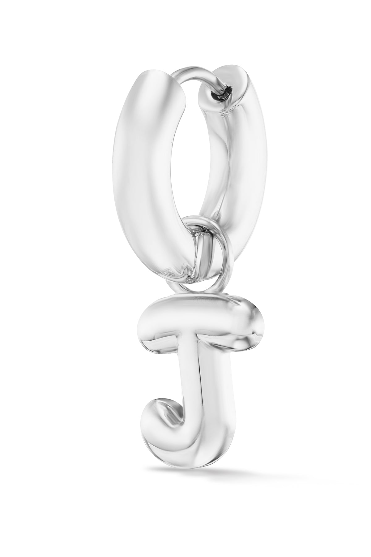 Silver Cloud Letter Huggie