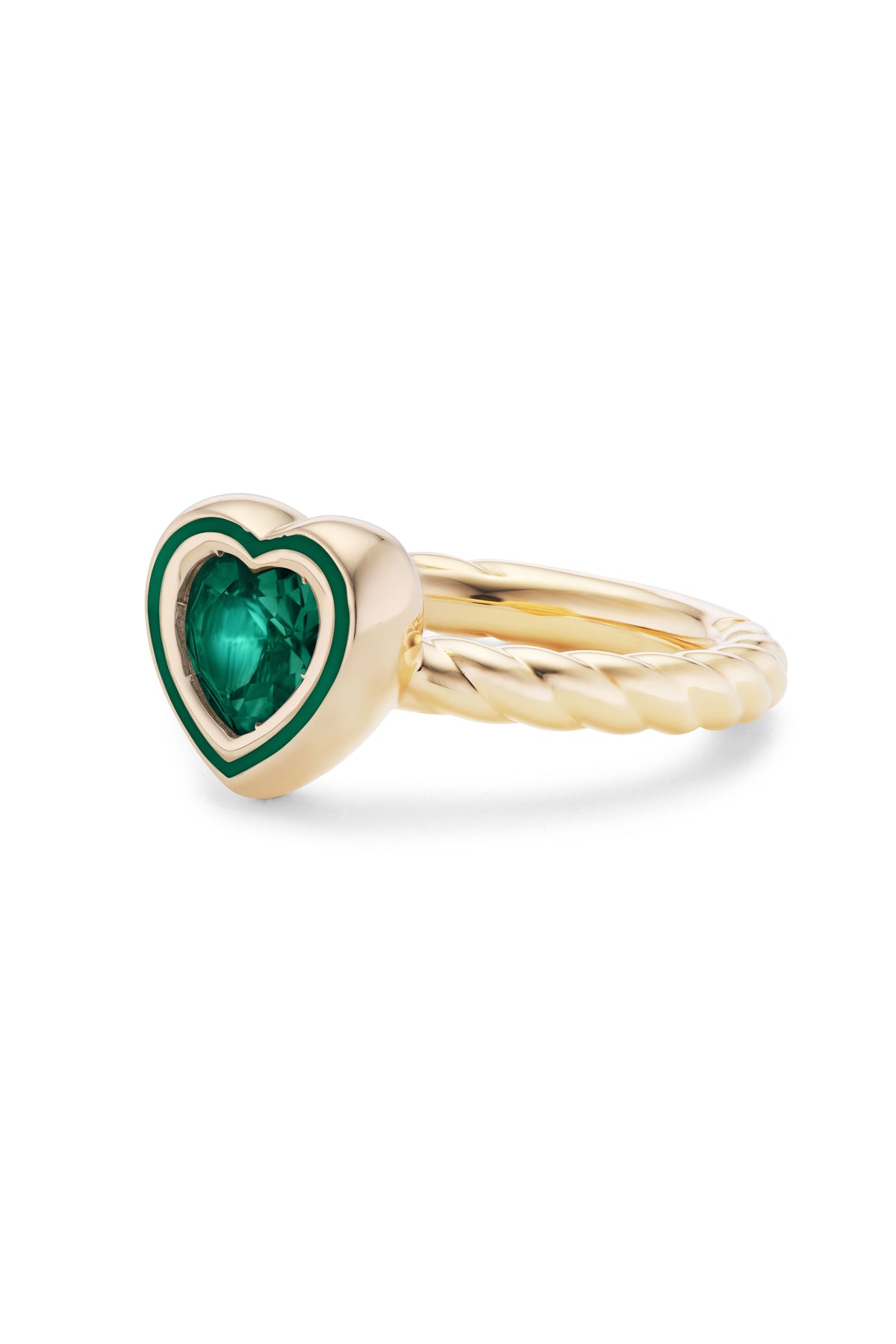 Madison Heart Bezel Stack Ring