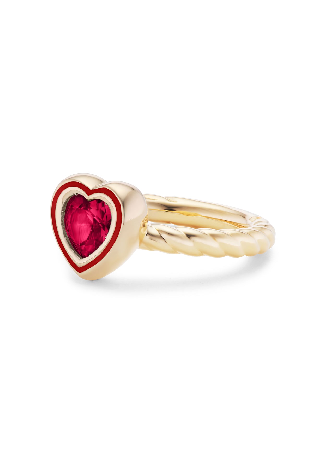 Madison Heart Bezel Stack Ring