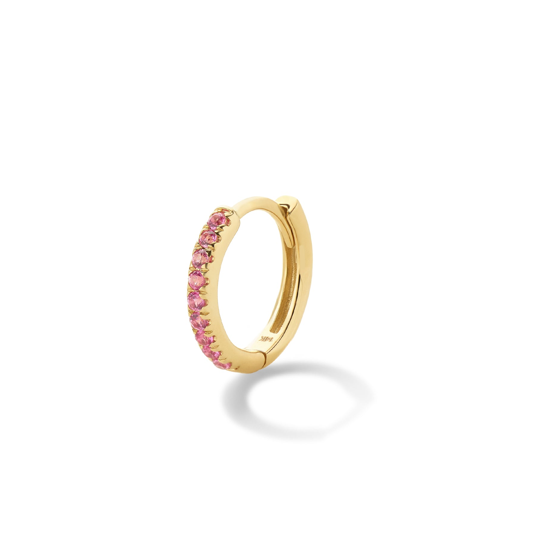additional — Pink Sapphire Huggie
