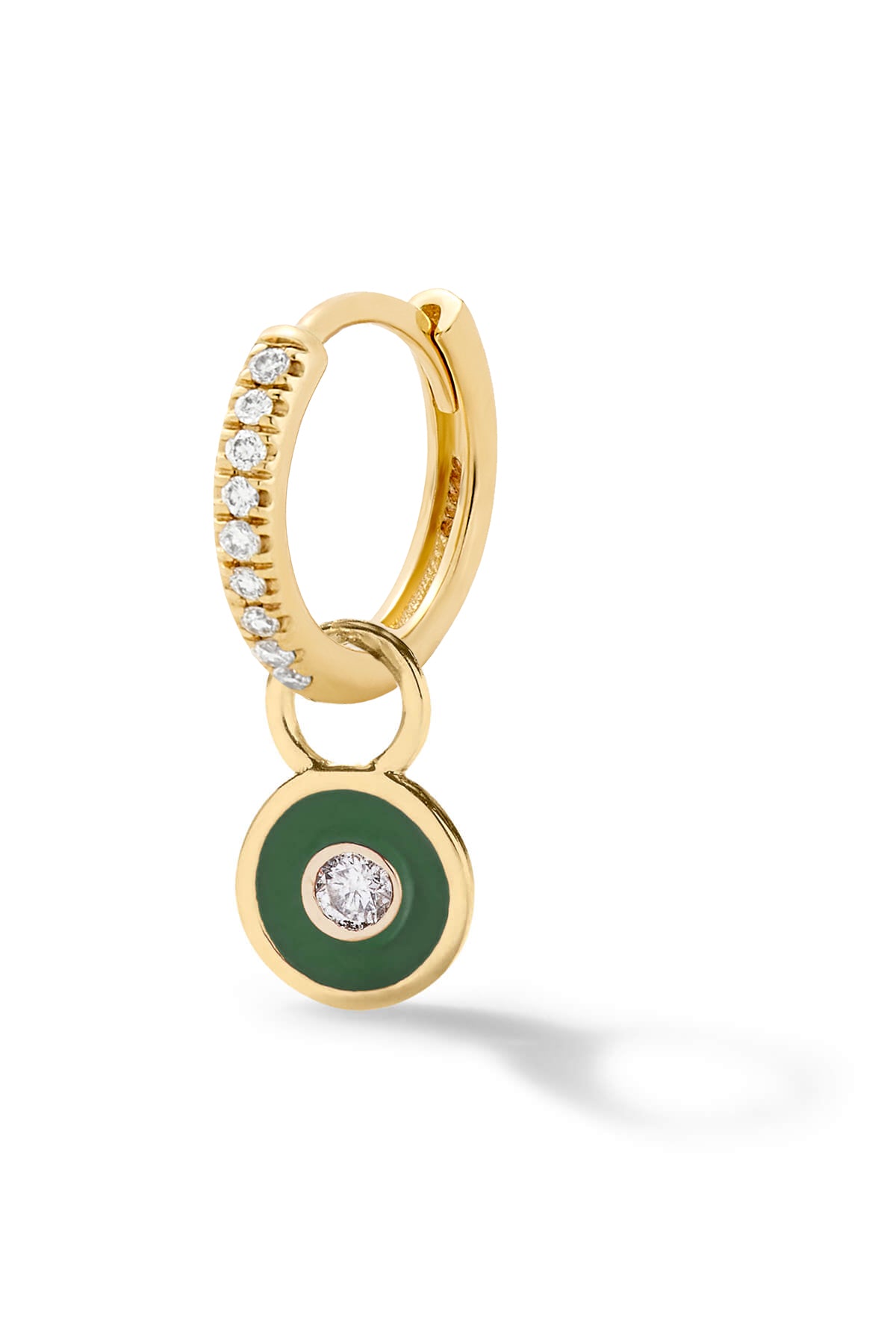 Diamond Enamel Bezel Huggie