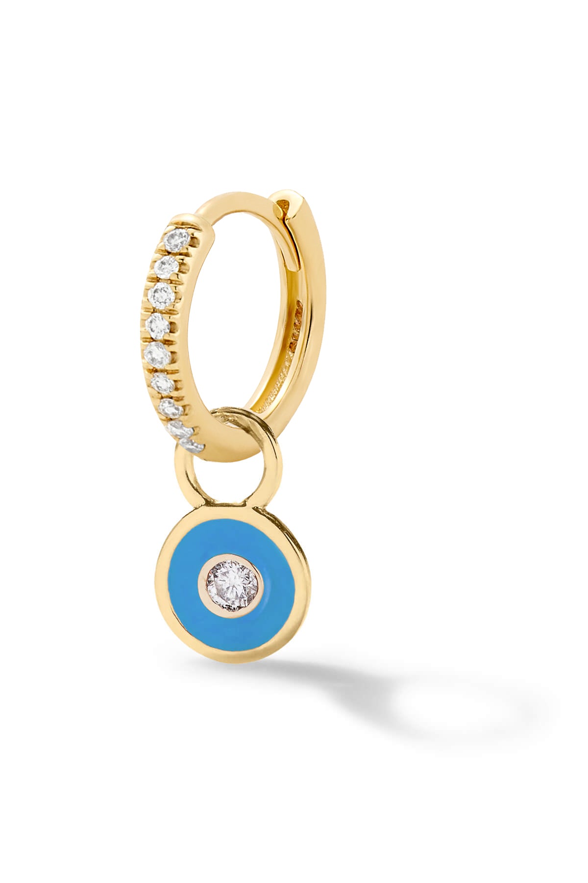 Diamond Enamel Bezel Huggie