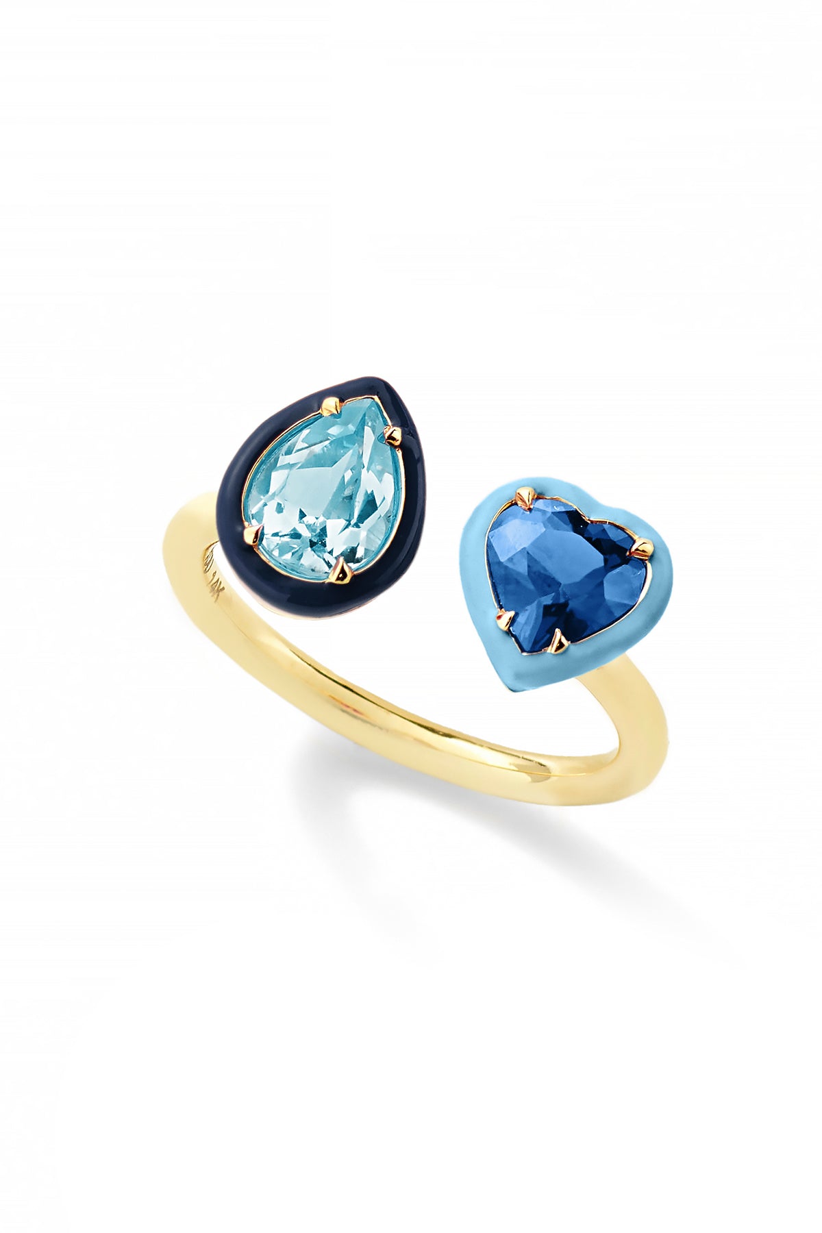 Two-Stone Cocktail Ring: Pear/Heart - Sale
