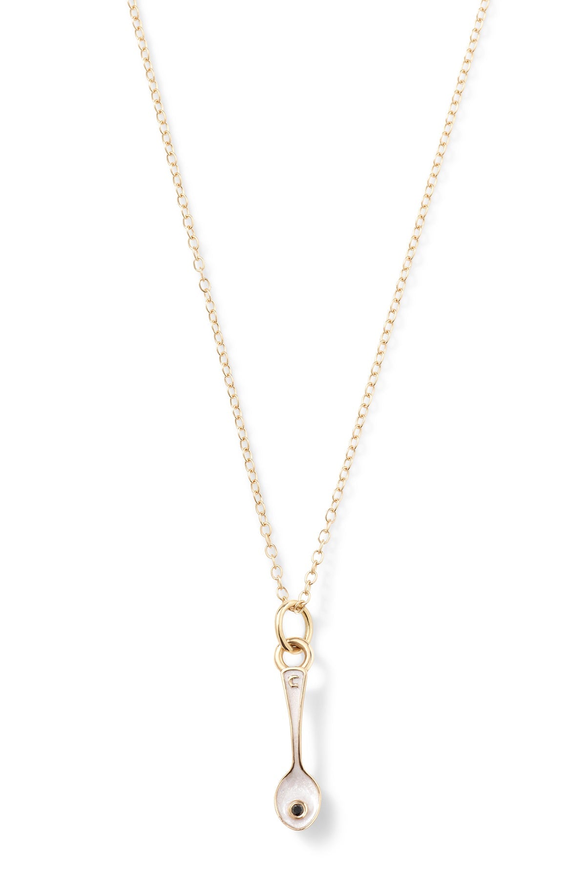 Caviar Kaspia Necklace with Spoon Charm