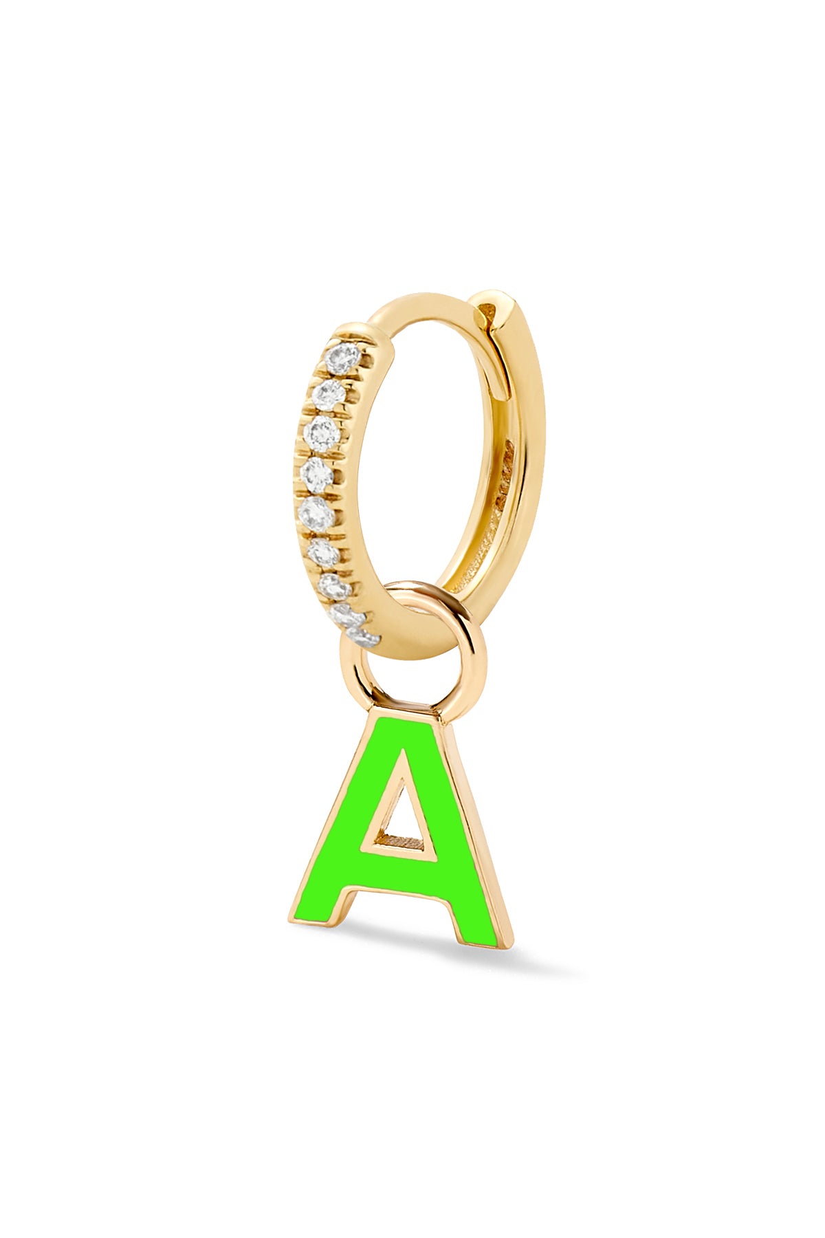Enamel Letter Huggie