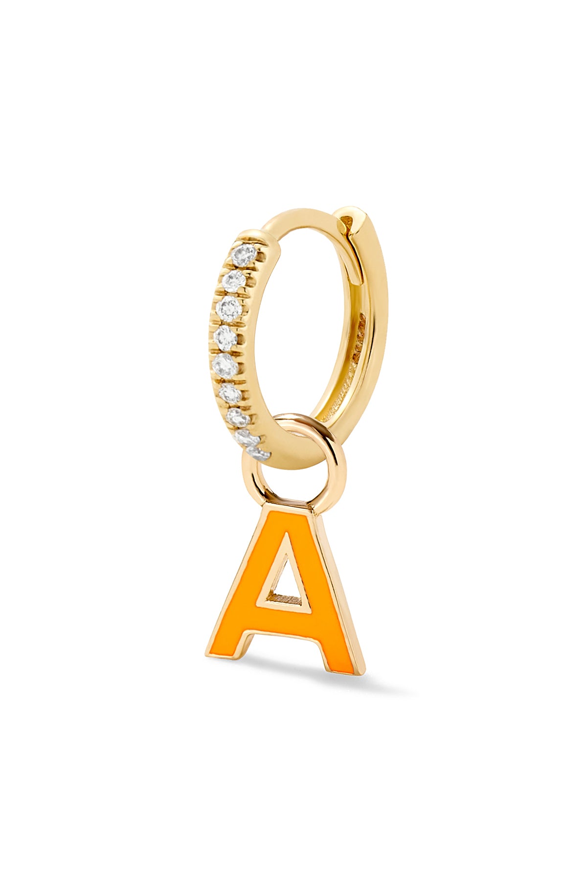 Enamel Letter Huggie