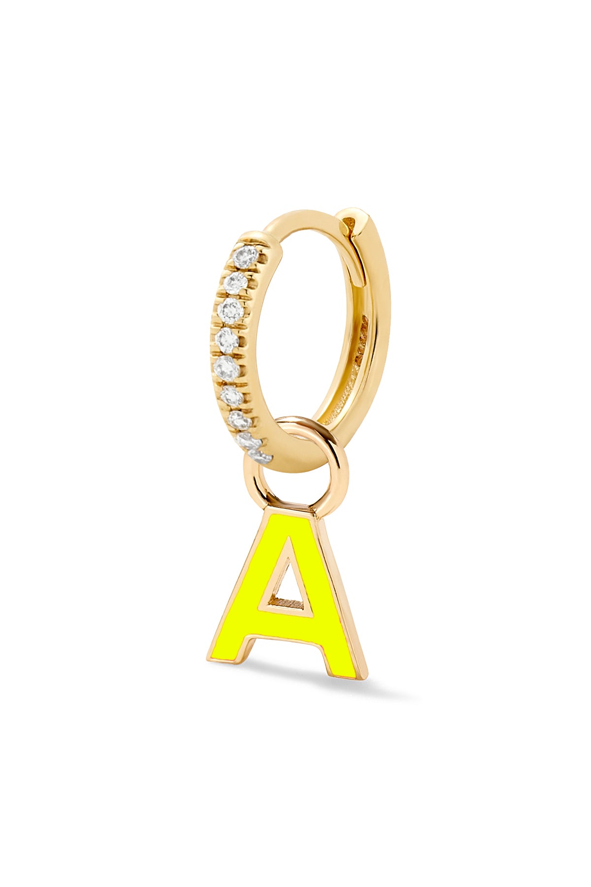 Enamel Letter Huggie