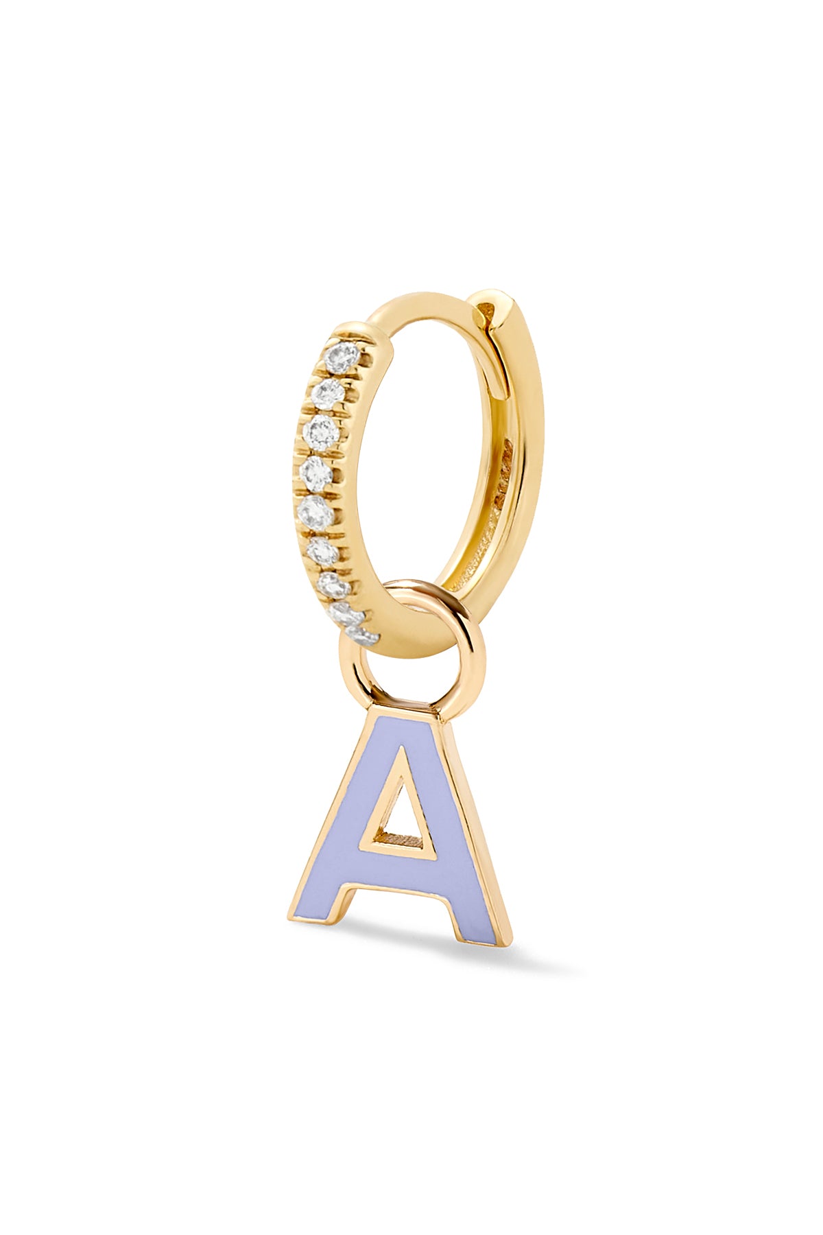 Enamel Letter Huggie