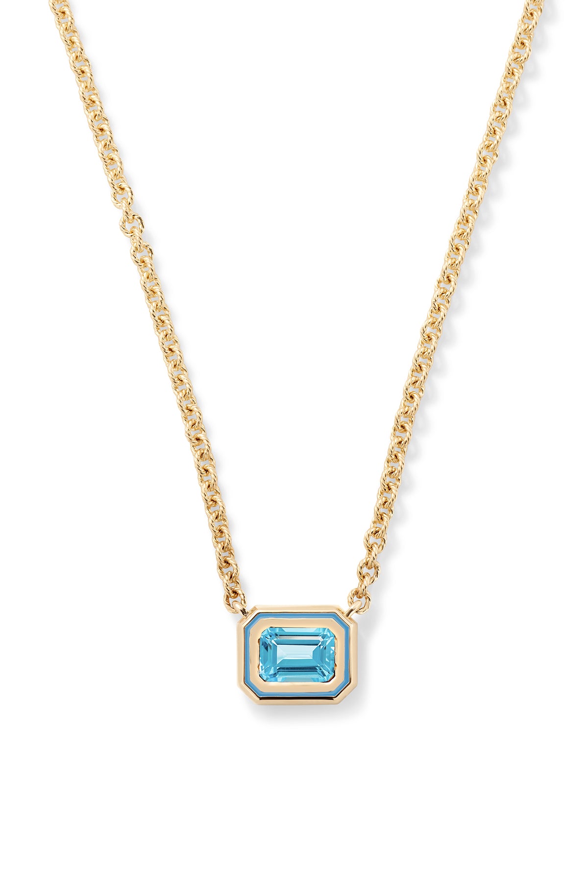 Madison Necklace with Rectangle Bezel Stone