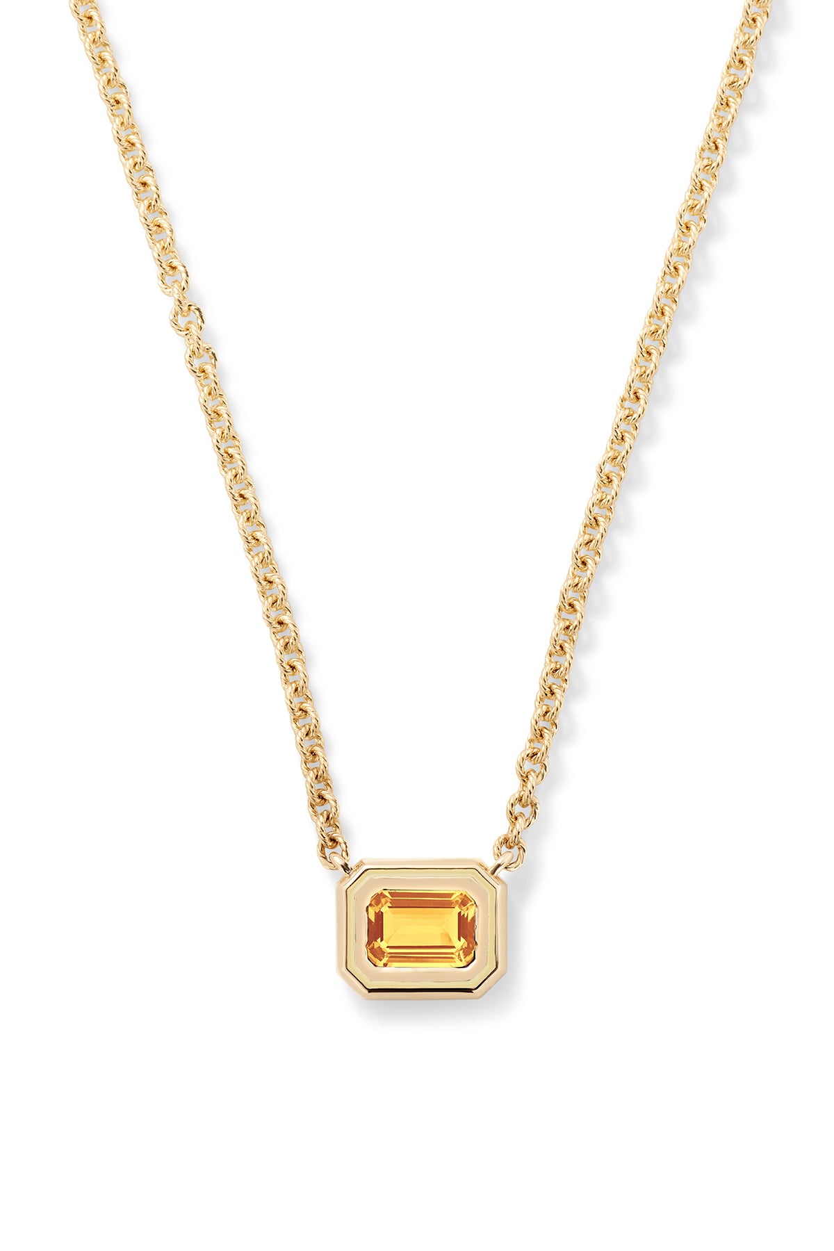 Madison Necklace with Rectangle Bezel Stone