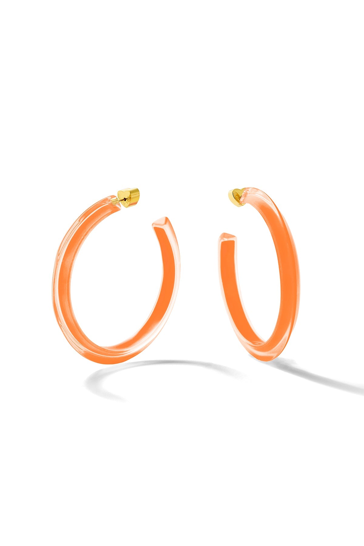 Medium Lucite Jelly Hoop™ Earrings in Neon Orange
