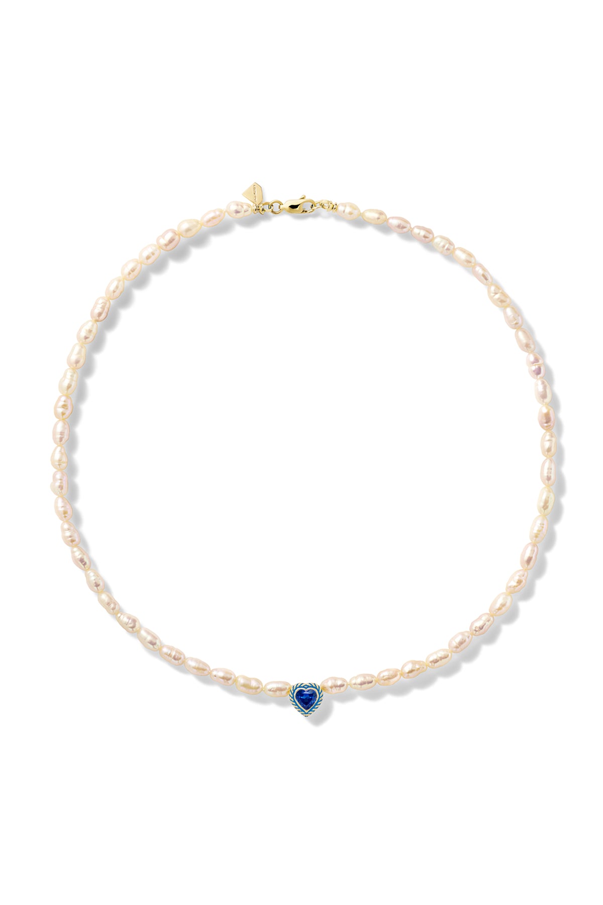 Streamer Heart Pearl Necklace