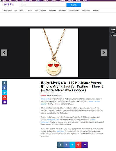 Yahoo: Small Lovestruck Necklace