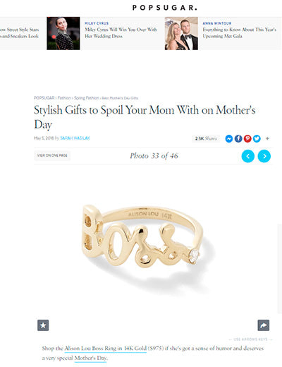 PopSugar: Boss Ring