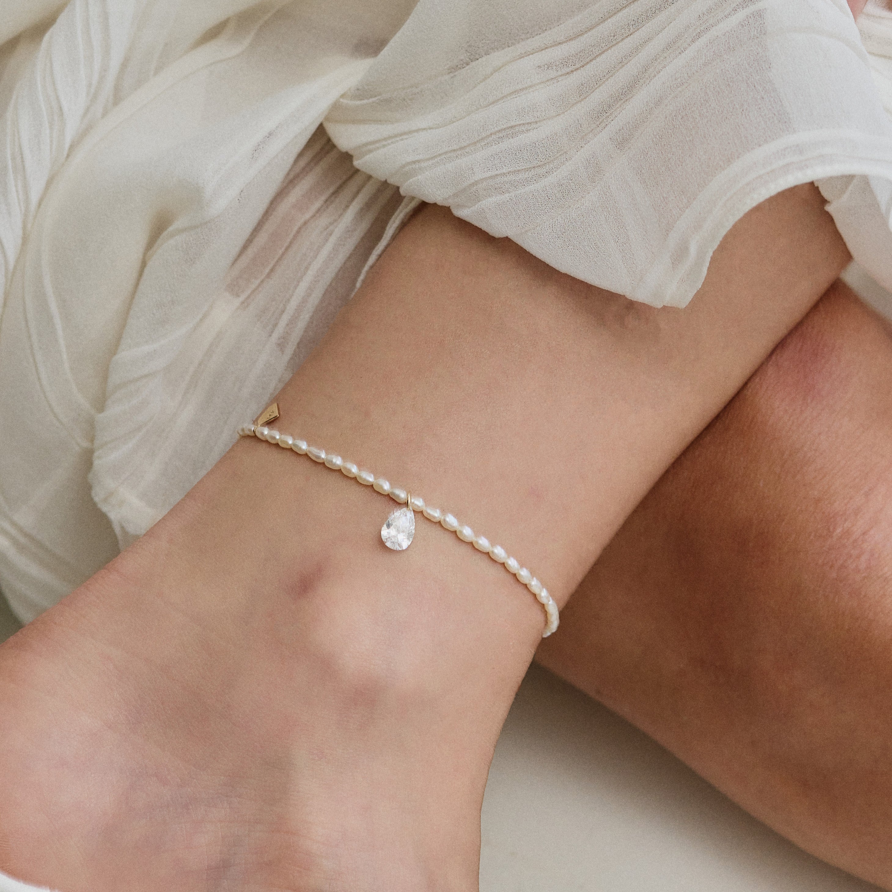 Pearl Drip Anklet