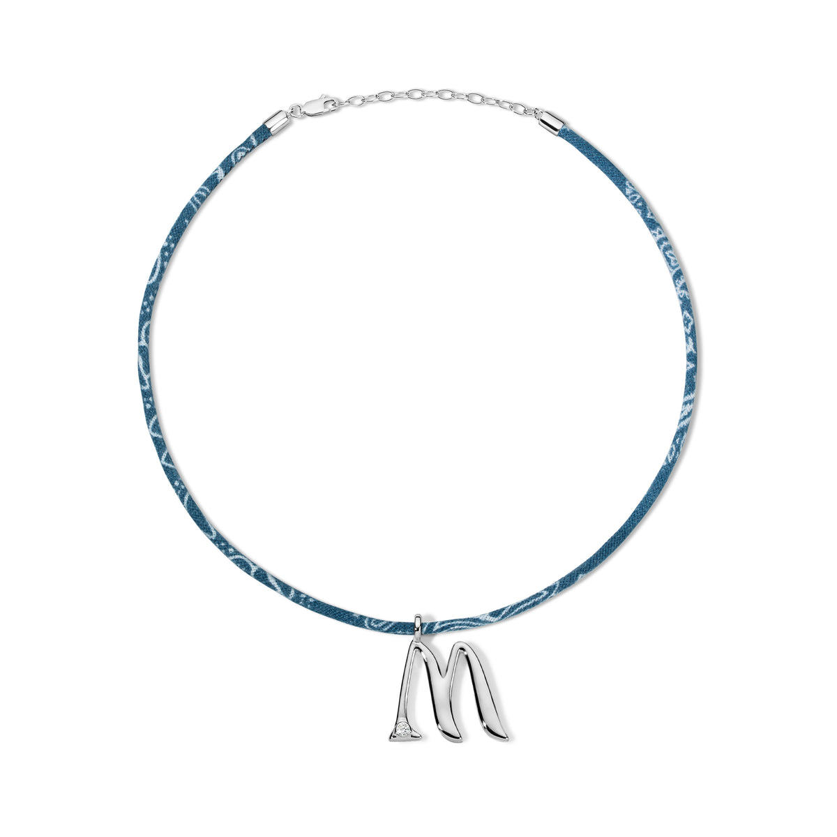 Edge Letter on Bandana Cord Blue M 