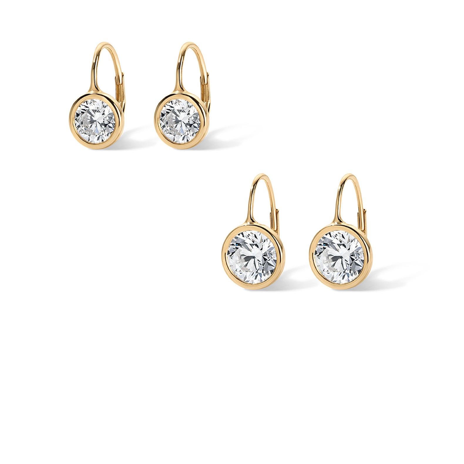 New: Diamond Bezel Drop Earrings