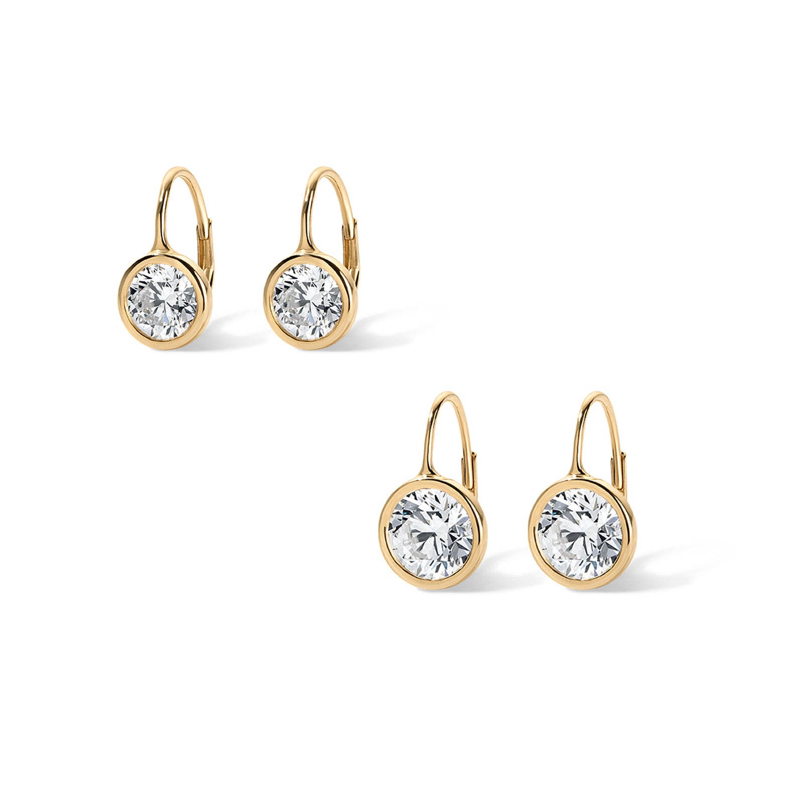 New: Diamond Bezel Drop Earrings