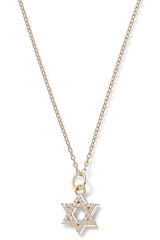 Diamond Star of David with Enamel Shadow Necklace - In Stock