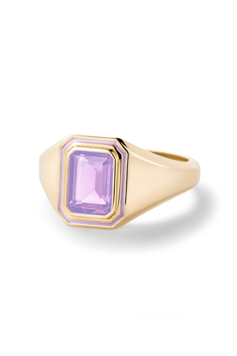 Madison Rectangle Bezel Signet Ring - In Stock