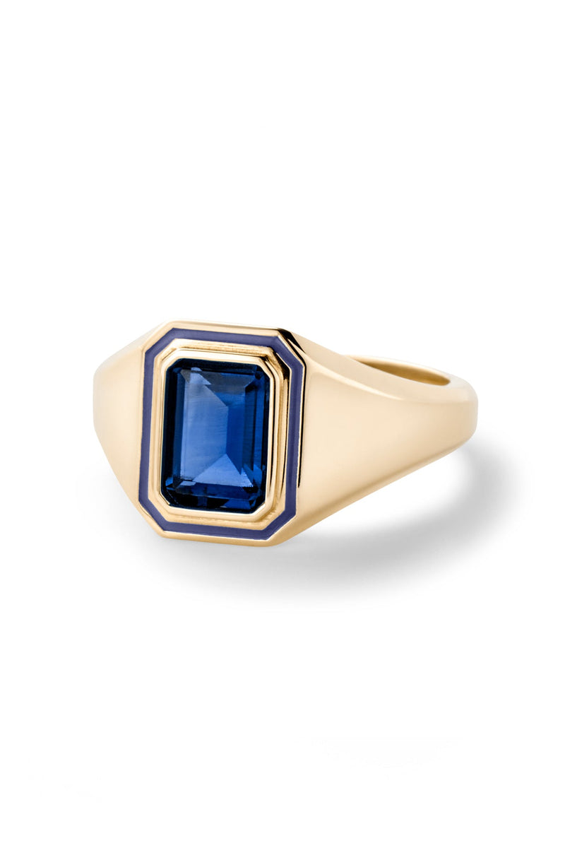 Madison Rectangle Bezel Signet Ring - In Stock