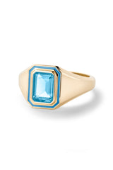 Madison Rectangle Bezel Signet Ring - In Stock