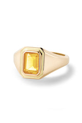 Madison Rectangle Bezel Signet Ring - In Stock