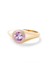 Madison Round Bezel Signet Ring - In Stock