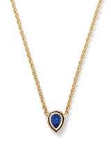 Madison Necklace with Pear Bezel Stone - In Stock