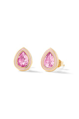 Madison Pear Bezel Stud Earrings - In Stock