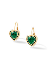 Madison Heart Bezel Drop Earrings