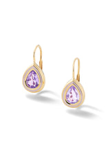 Madison Pear Bezel Drop Earrings - In Stock